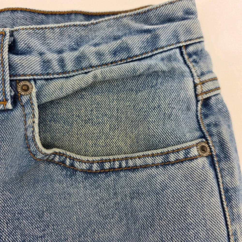 VTG 90's American Eagle Dungarees Mens Jeans Denim Straight Leg Pants Size 34x32